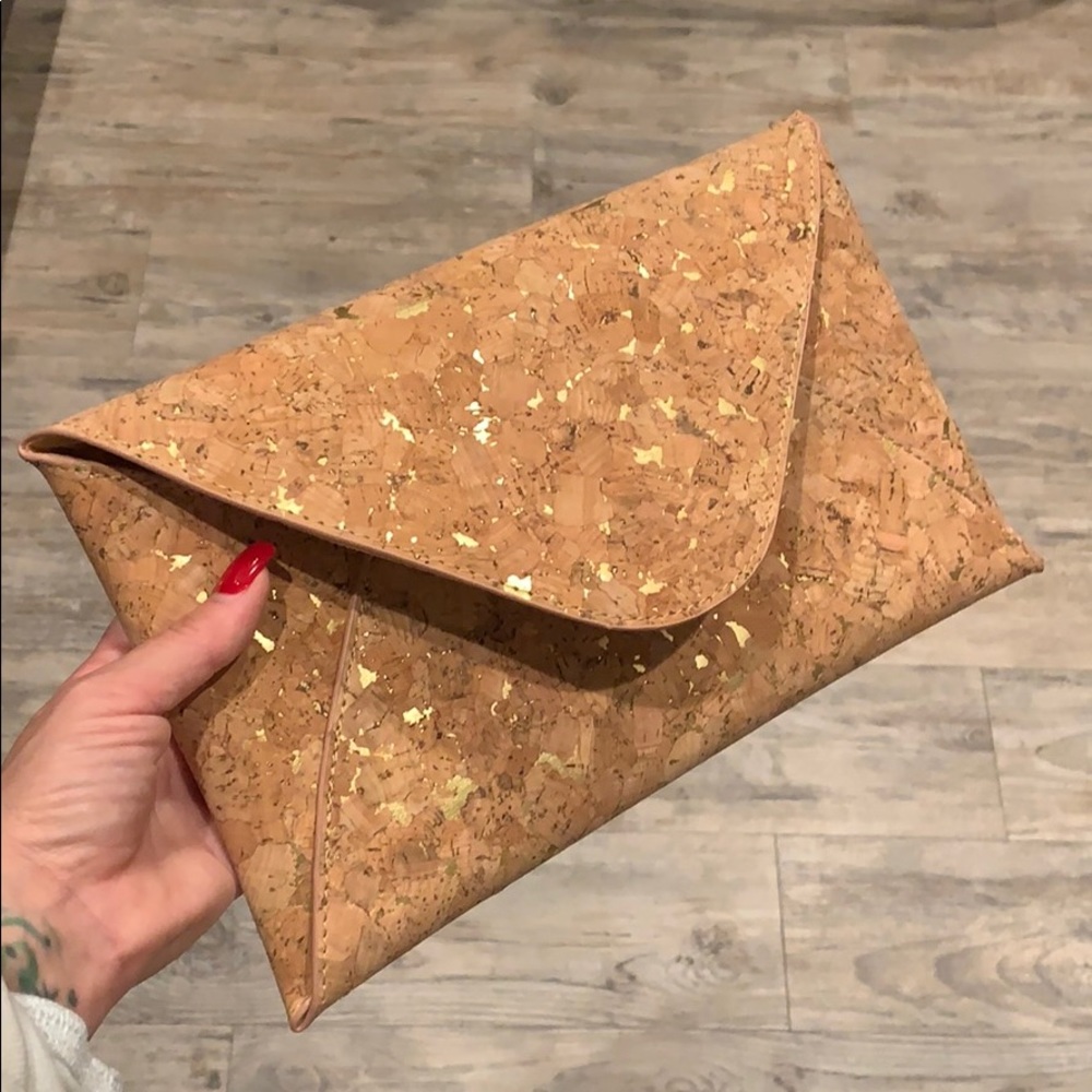 Cork & Gold Clutch